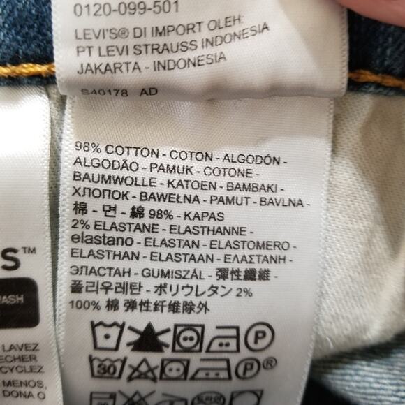 Levis 505 Jeans Men's Blue Stonewash Straight Regular Fit Size 34W X 36L - Picture 10 of 15